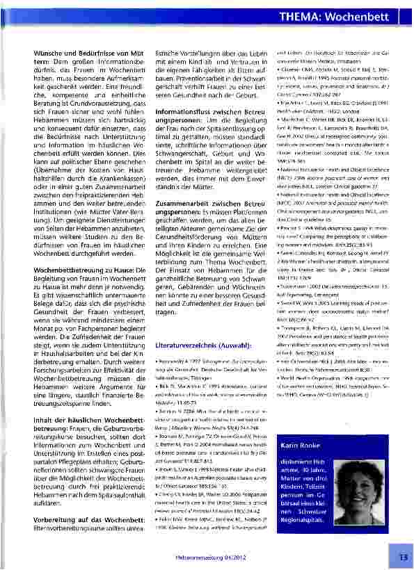 Vorschauseite 4: Gesundheitsförderun von Wöchnerinnen