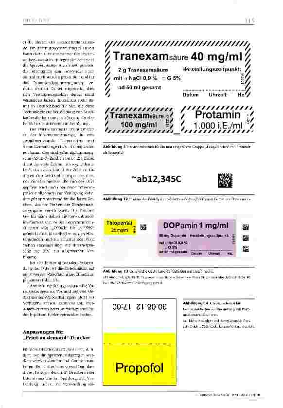 Vorschauseite 6: Empfehlung zur Kennzeichnung von Spritzen in der Intensivund Notfallmedizin 2012 - erste Überarbeitung des „DlVI-Standards