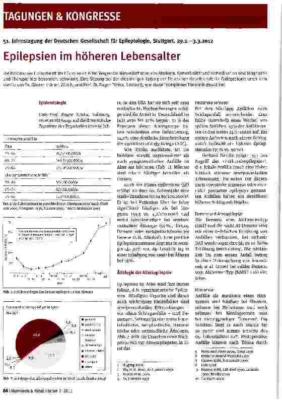 Vorschauseite 1: Epilepsien im höheren Lebensalter