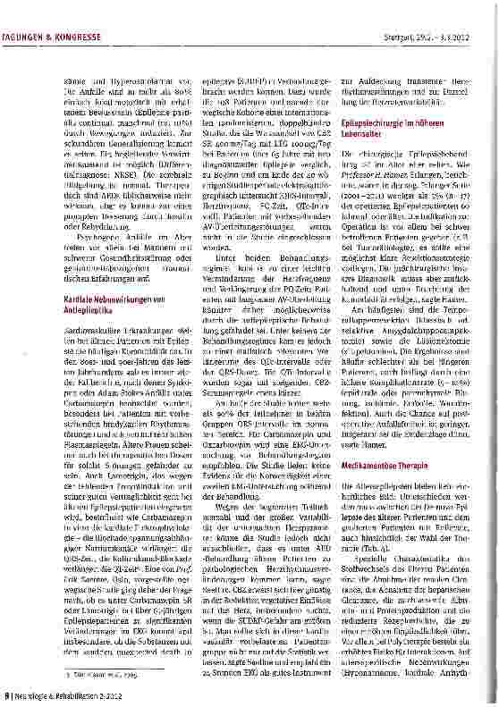 Vorschauseite 3: Epilepsien im höheren Lebensalter