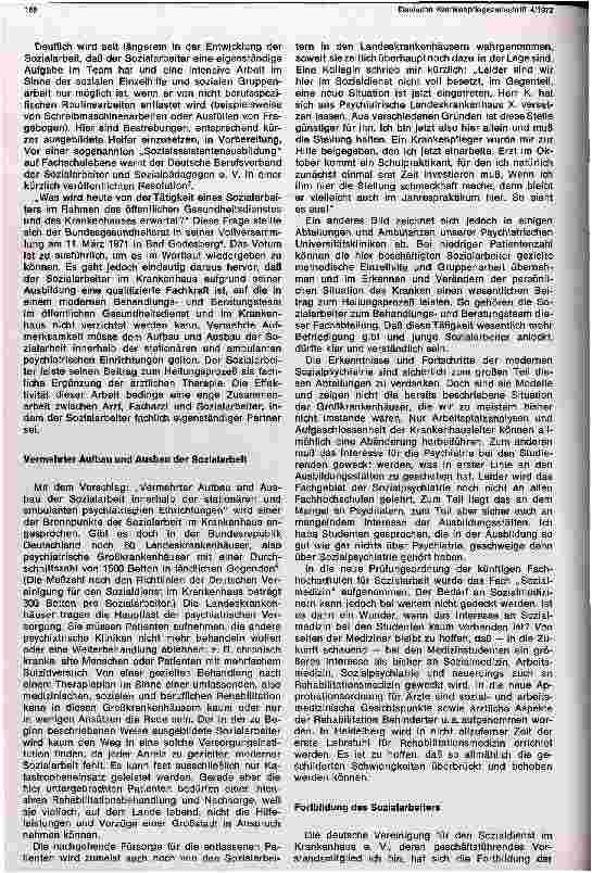 Vorschauseite 2: Stand der Diskussion um den Paragraphen 20 des Krankenhauspflegegesetzes