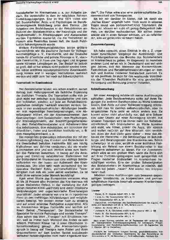 Vorschauseite 3: Stand der Diskussion um den Paragraphen 20 des Krankenhauspflegegesetzes