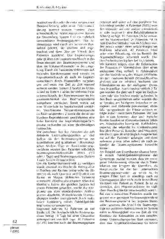 Vorschauseite 2: Mikrobielle Kontaminationskinetik von Beatmungssystemen auf einer chirurgischen Intensivstation