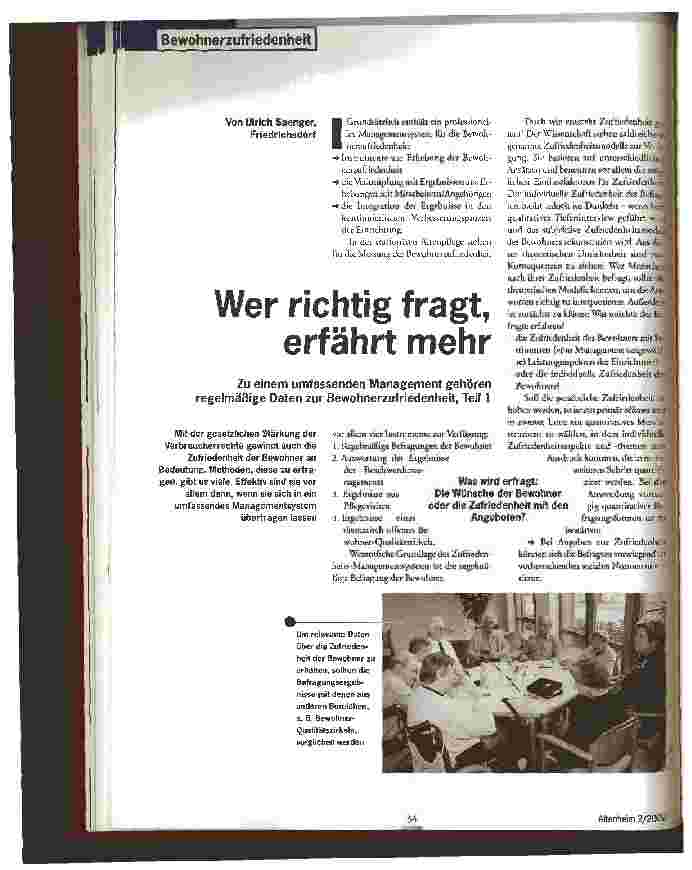 Vorschauseite 1: Wer richtig fragt, erfährt mehr