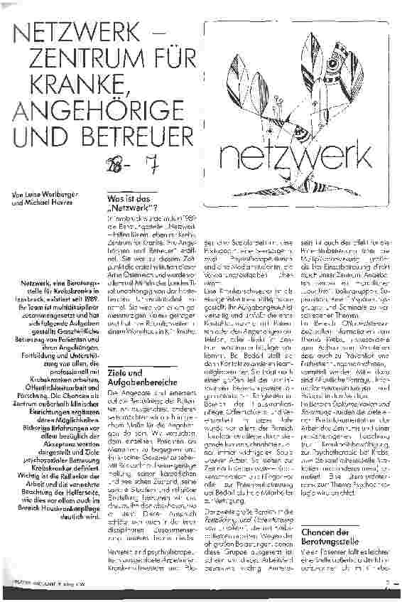 Vorschauseite 1: Netzwerk-Zentrum für Kranke, Angehörige und Betreuer