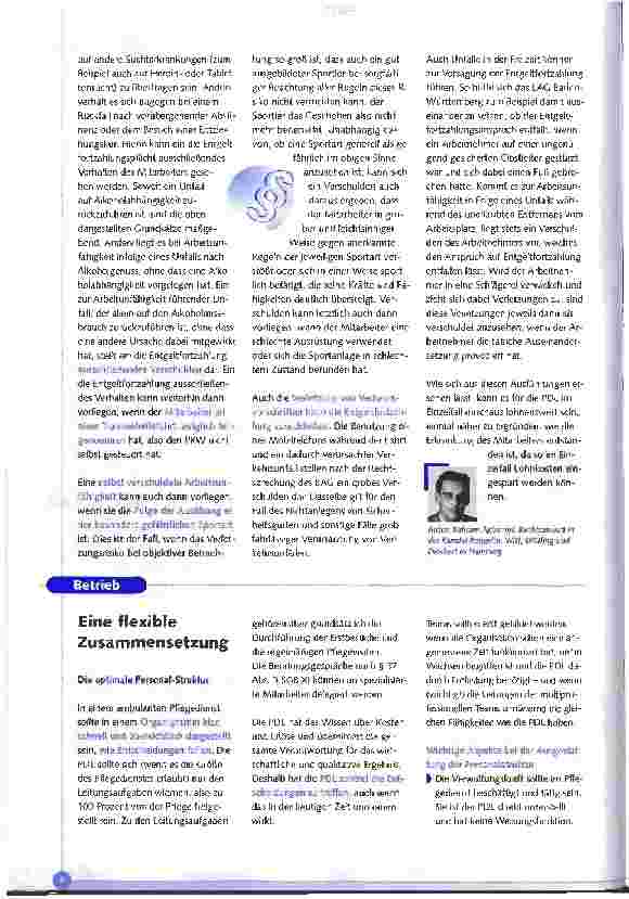 Vorschauseite 4: PDL praxis, Magazin für die Pflegedienstleitung