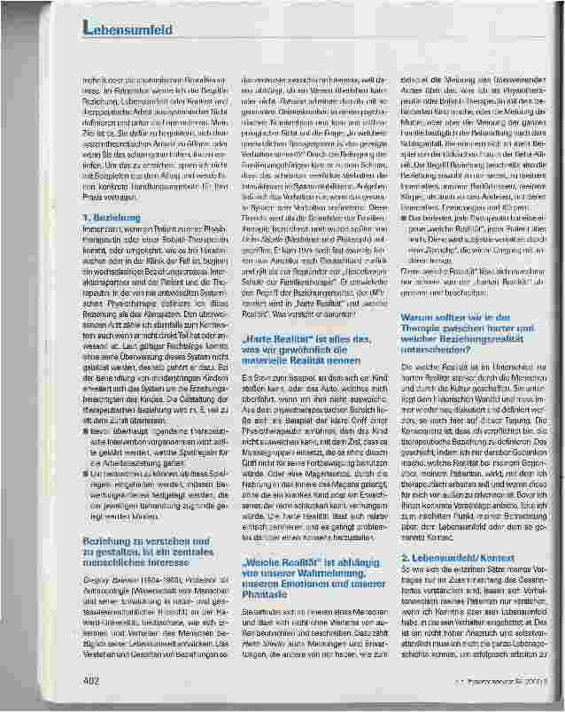 Vorschauseite 3: Beziehungen und Lebensumfeld als Bausteine für die therapeutische Arbeit