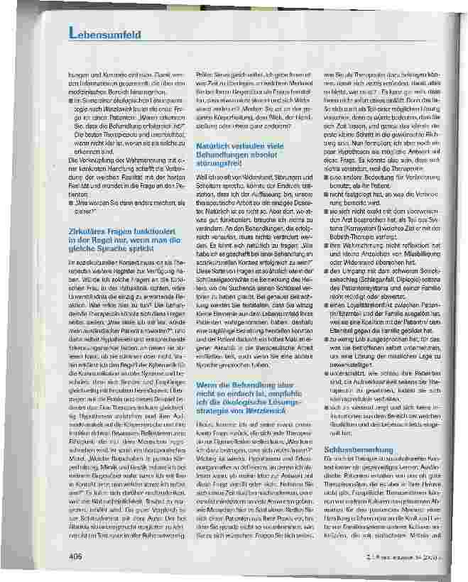 Vorschauseite 6: Beziehungen und Lebensumfeld als Bausteine für die therapeutische Arbeit