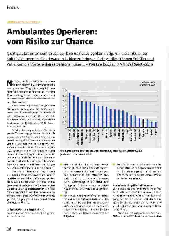 Vorschauseite 1: Ambulantes Operieren: vom Risiko zur Chance