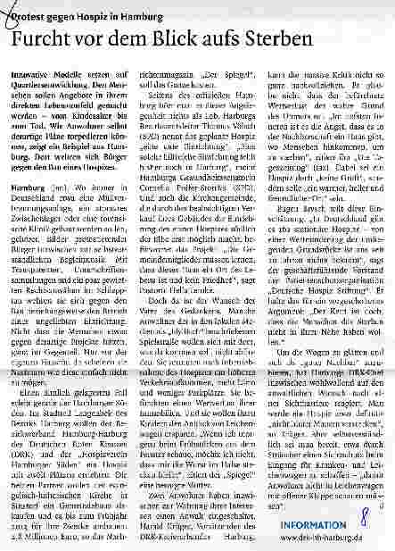 Vorschauseite 1: Furcht vor dem Blick aufs Sterben
