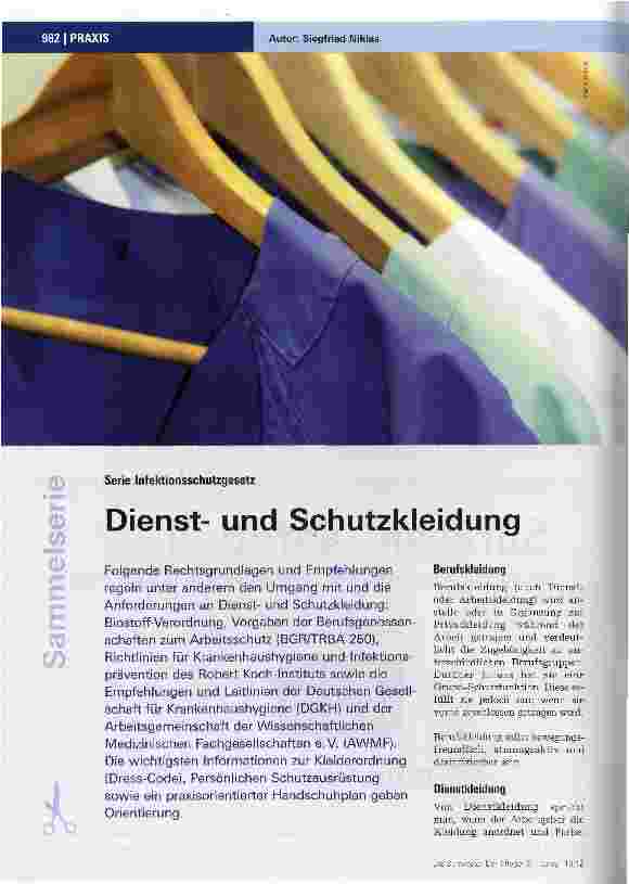 Vorschauseite 1: Dienstund Schutzkleidung