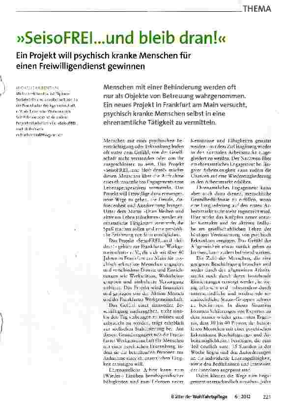 Vorschauseite 1: SeisoFREI...und bleib dran