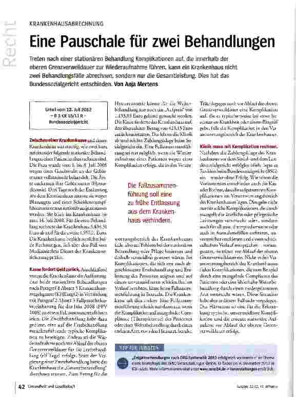 Vorschauseite 1: Eine Pauschale für zwei Behandlungen