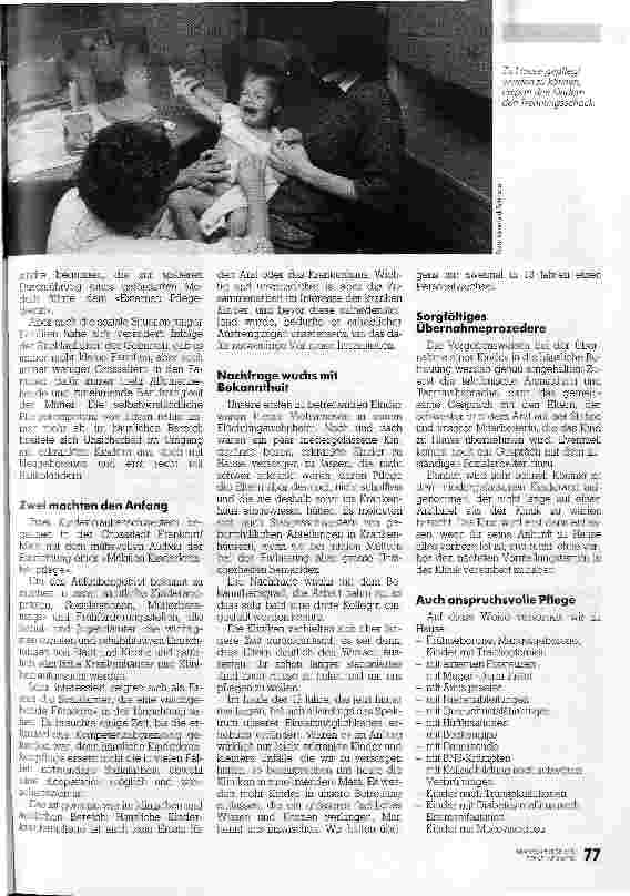 Vorschauseite 2: Wir pflegen Kinder zu Hause Modell einer ambulanten Kinderkrankenpflege