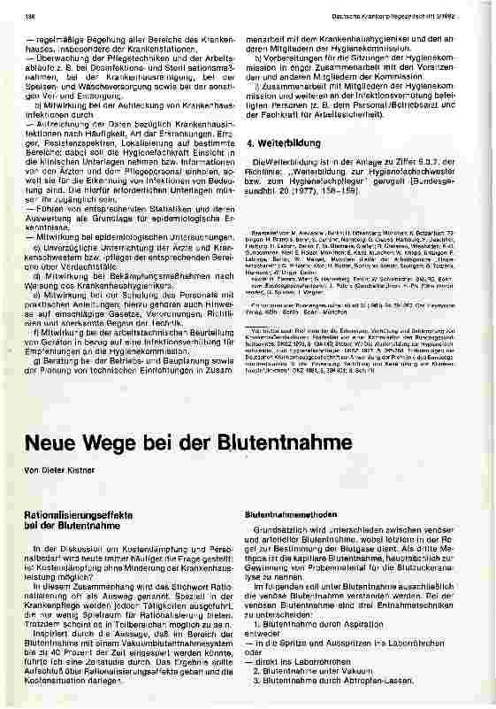 Vorschauseite 2: Richtlinien für die Erkennung, Verhütung und Bekämpfung von Krankenhausinfektionen