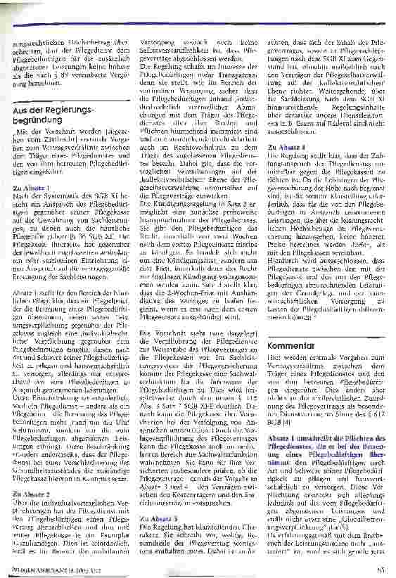 Vorschauseite 2: Der Pflegevertrag nach § 120 SGB XI