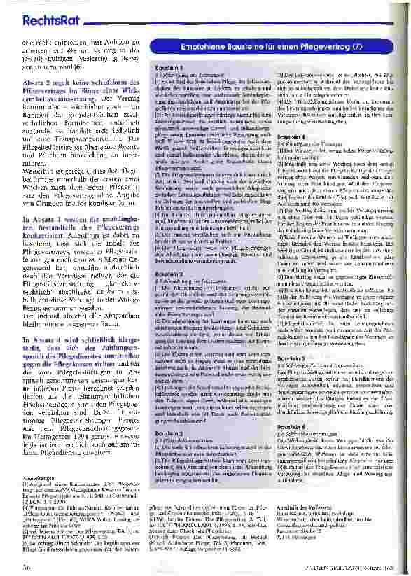 Vorschauseite 3: Der Pflegevertrag nach § 120 SGB XI