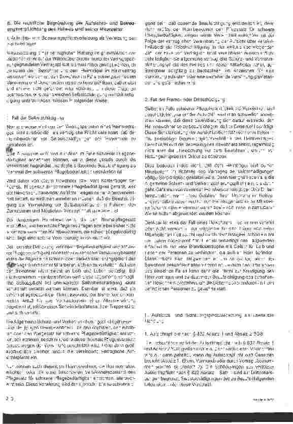 Vorschauseite 2: Aufsichtspflicht des Trägers gegeüber verwirrten Heimbewohnern