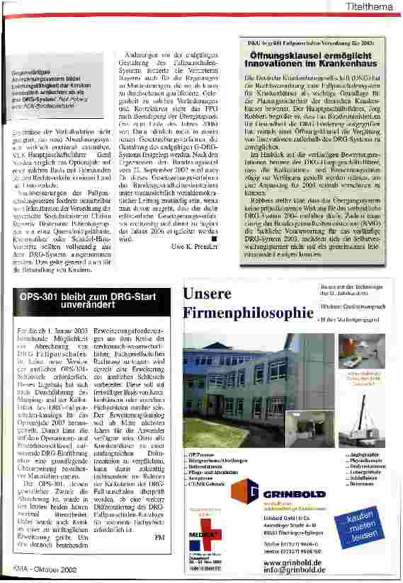Vorschauseite 4: DRG-System: Und sie dreht sich doch...