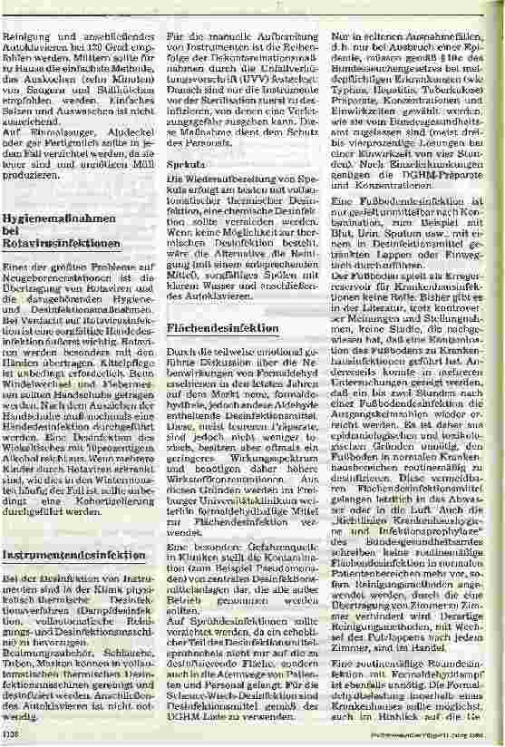 Vorschauseite 5: Sinnvolle Hygieneund Desinfektionsmaßnahmen in der Geburtshilfe
