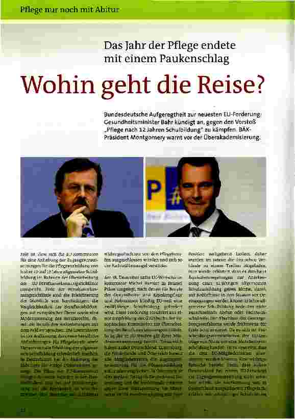 Vorschauseite 1: Wohin geht die Reise?