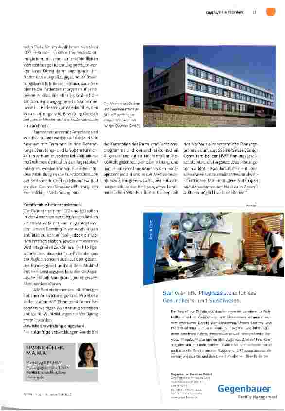 Vorschauseite 2: Patientenhotel als Konzept der Zukunft NEUBAU BETTEN-UND FUNKTIONSTRAKT