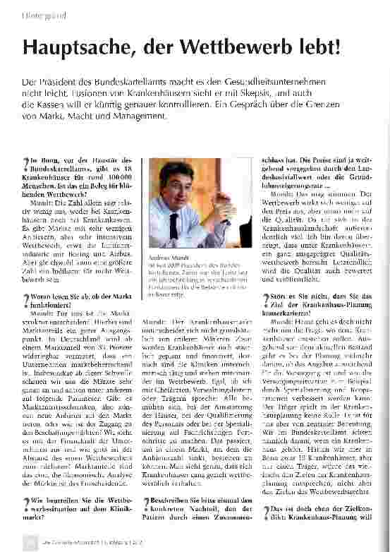 Vorschauseite 1: Hauptsache, der Wettbewerb lebt!