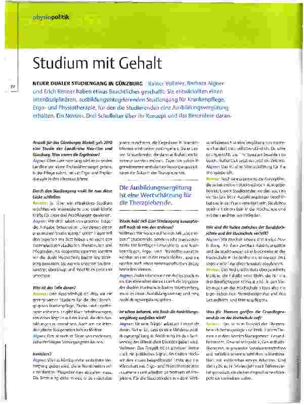 Vorschauseite 1: Studium mit Gehalt