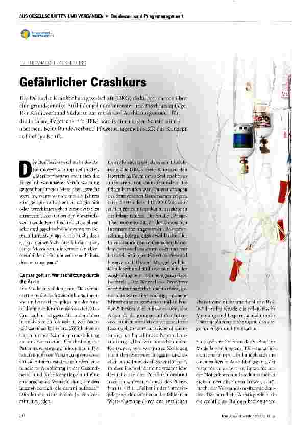 Vorschauseite 1: Gefährlicher Crashkurs