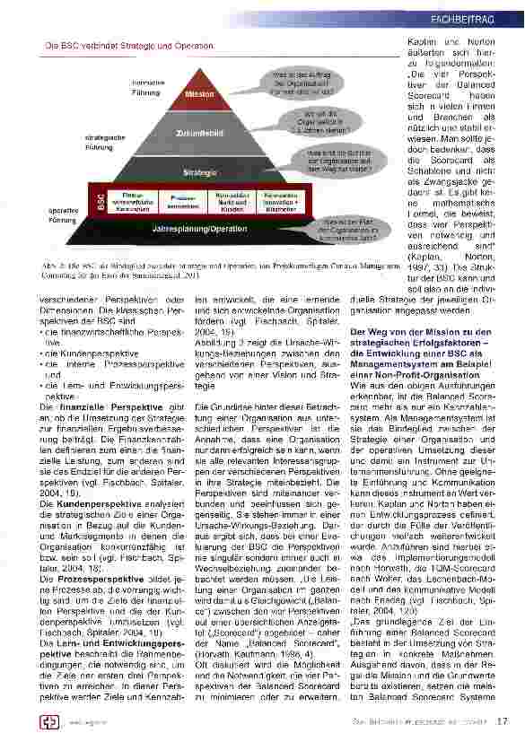 Vorschauseite 2: Pflegequalität & Wissenstransfer „Balanced Scorecard