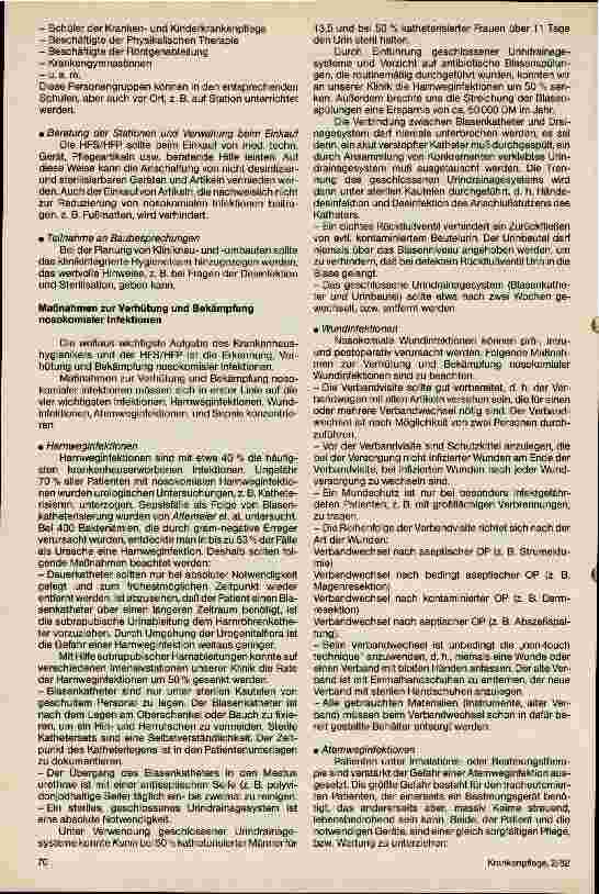 Vorschauseite 2: Verhütung und Bekämpfung krakenhauserworbener Infektionen
