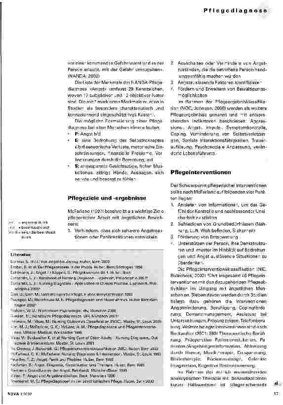 Vorschauseite 4: Angst bei alten Menschen Pflegeassessment, -diagnose und -interventionen