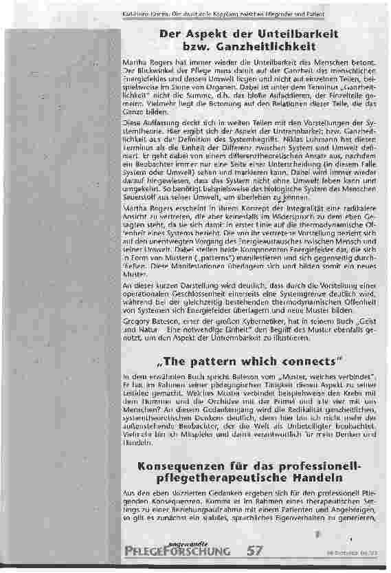 Vorschauseite 5: Die strukturelle Kopplung zwischen Pflegender und Patient als Basis pflegerischen Denkens und Handelns