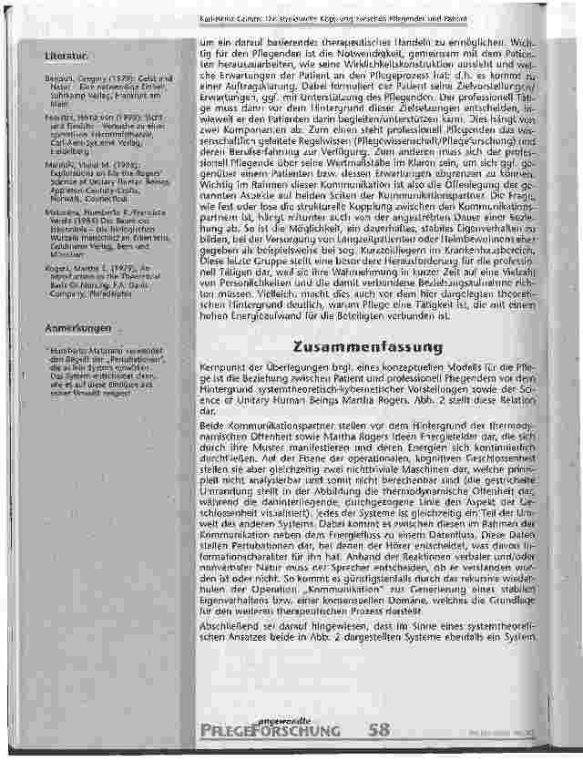 Vorschauseite 6: Die strukturelle Kopplung zwischen Pflegender und Patient als Basis pflegerischen Denkens und Handelns