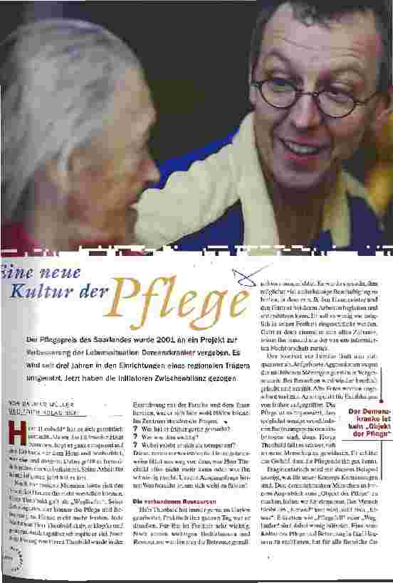 Vorschauseite 1: Eine neue Kultur der Pflege