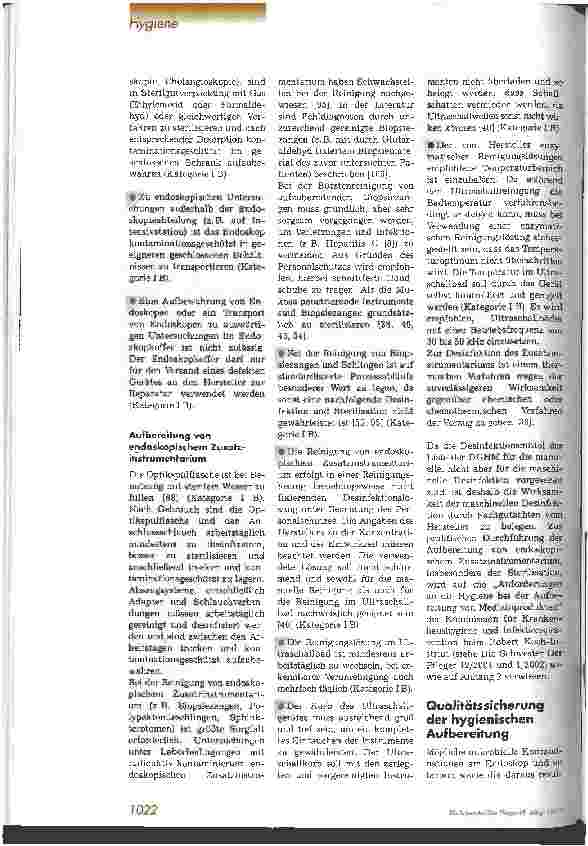 Vorschauseite 5: Anforderungen an die Hygiene bei der Aufbereitung flexibler Endoskope und endoskopischen Zusatzinstrumentariums