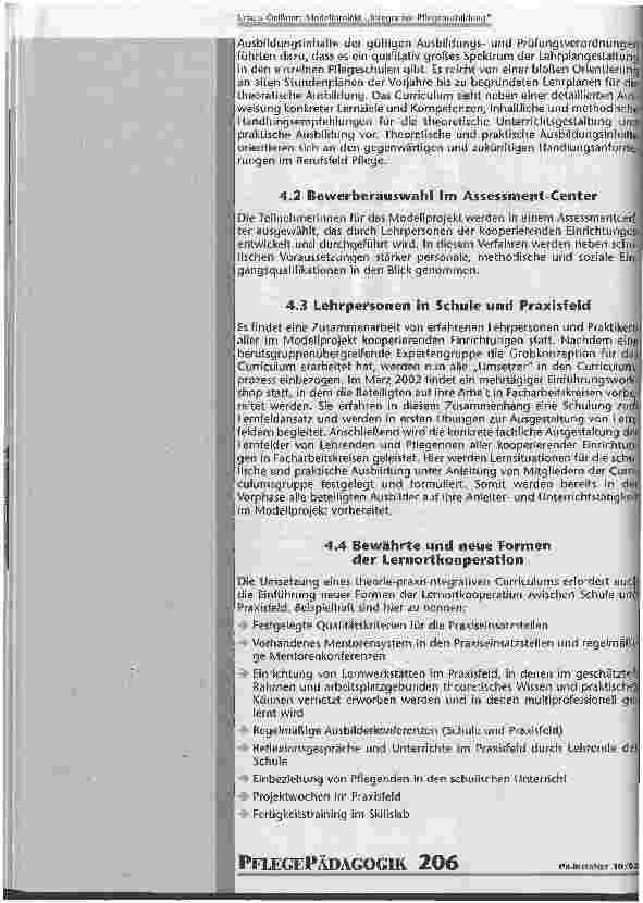 Vorschauseite 6: Modellprojekt Integrative Pflegeausbildung