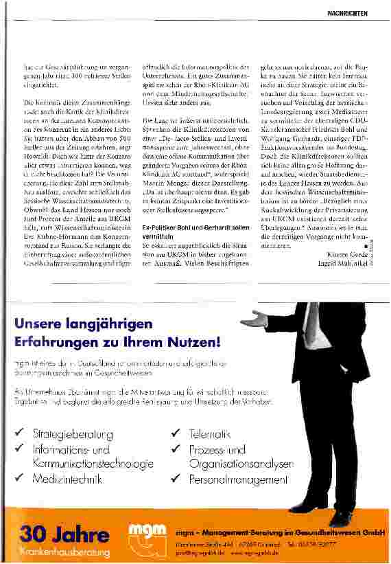 Vorschauseite 2: Aufstand am UKGM