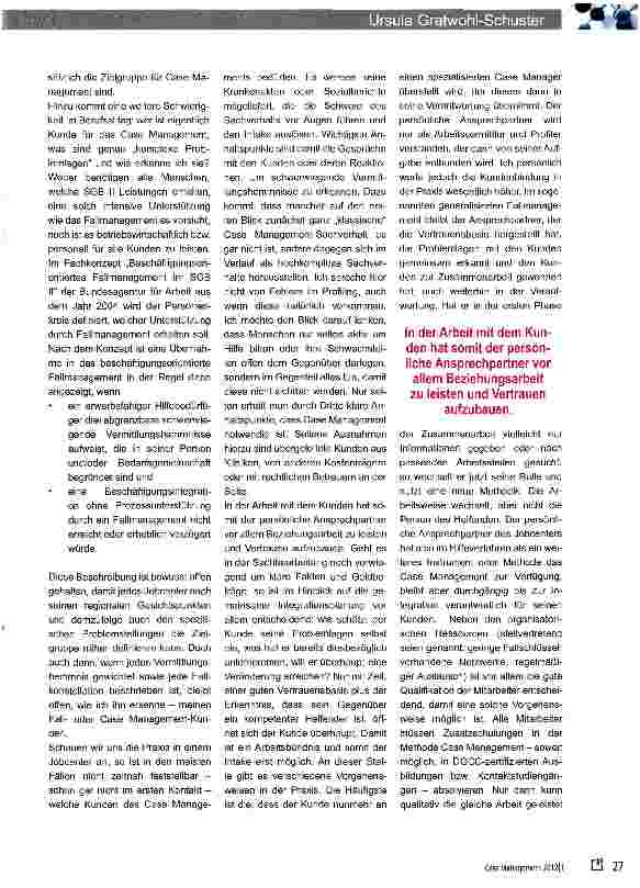 Vorschauseite 2: Praxisbericht: Der Einsatz von Integrationslotsen - oder: wie der Intake im Case Management in der Beschäftigungsförderung aussehen könnte
