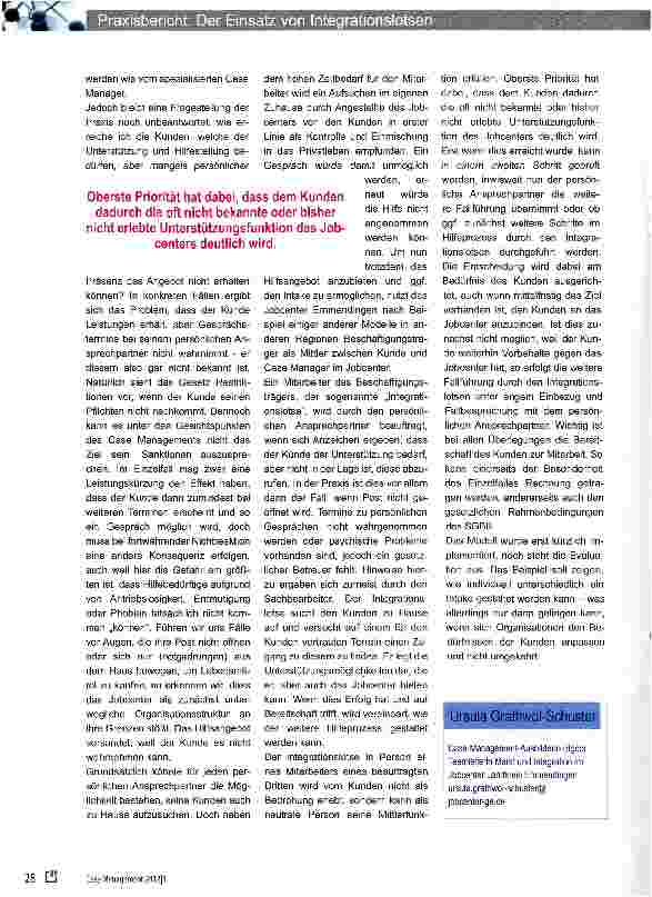 Vorschauseite 3: Praxisbericht: Der Einsatz von Integrationslotsen - oder: wie der Intake im Case Management in der Beschäftigungsförderung aussehen könnte