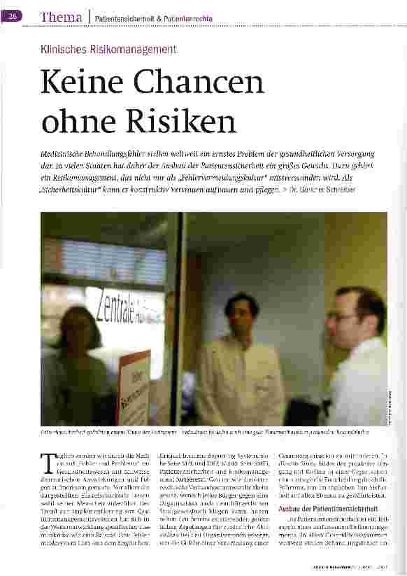 Vorschauseite 1: Keine Chancen ohne Risiken