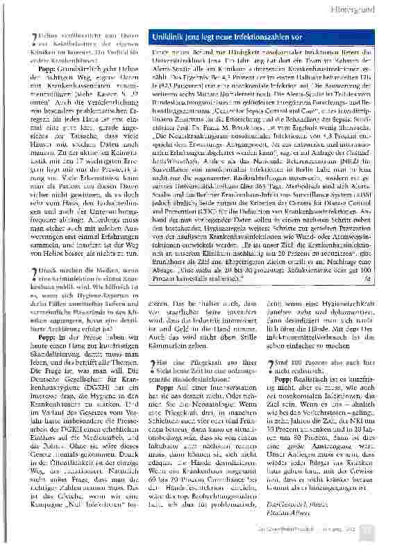 Vorschauseite 4: Null Toleranz für Infektionen