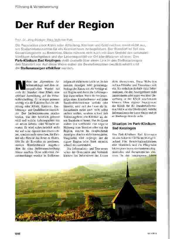 Vorschauseite 1: Der Ruf der Region