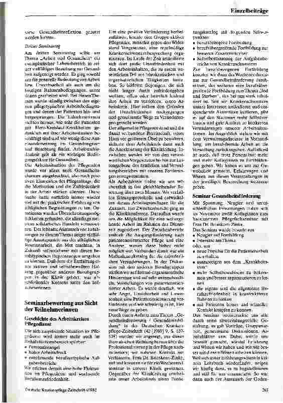 Vorschauseite 3: Aufwiegelung zur Gesundheit Pflegefachseminar zum Thema Gesundheitsbildung