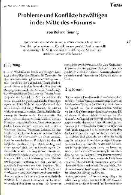 Vorschauseite 1: Probleme und Konflikte bewältigen in der Mitte des Forums