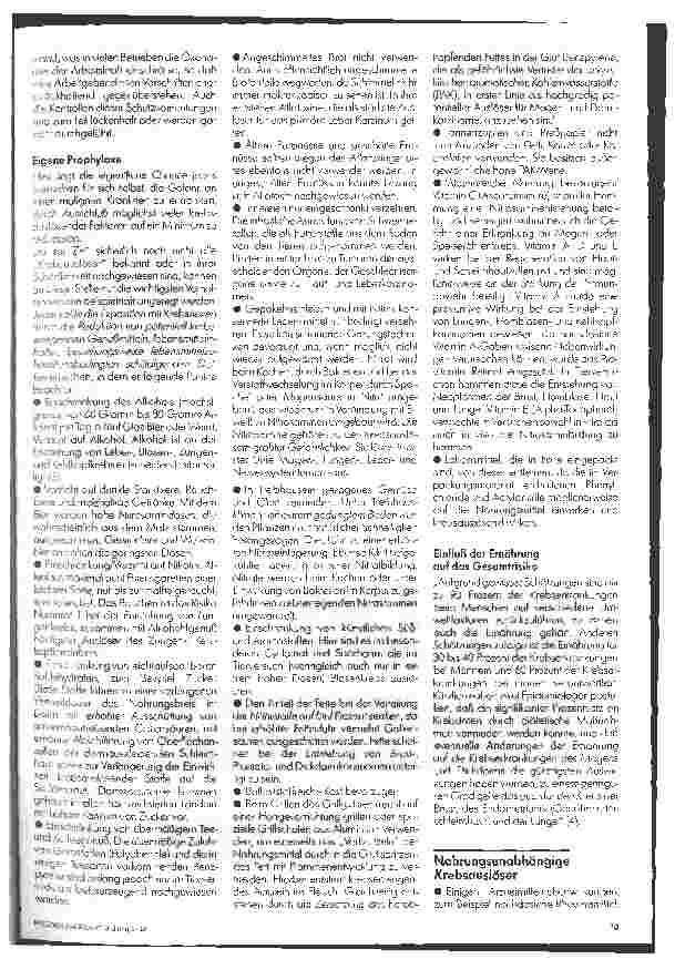 Vorschauseite 2: Überlegungen zur Prävention in der Onkologie 1. Teil