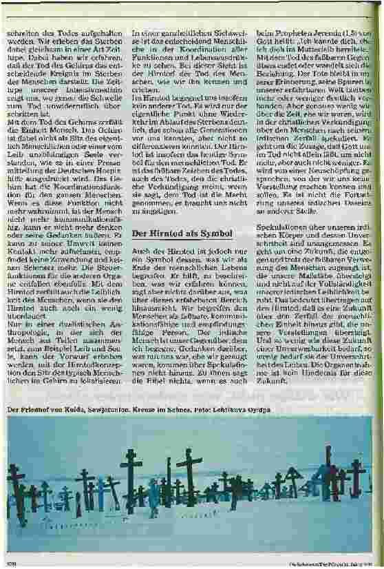 Vorschauseite 3: Bin ich wirklich tot? Theologische Gedanken zur Organspende