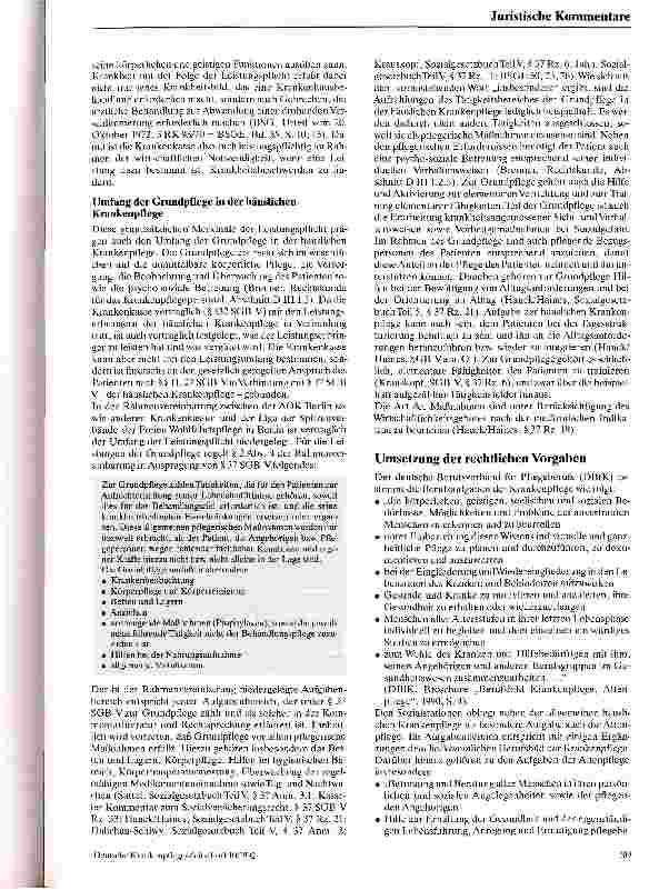 Vorschauseite 3: Grundpflege in der häuslichen Krankenpflege Ein Rechtsgutachten
