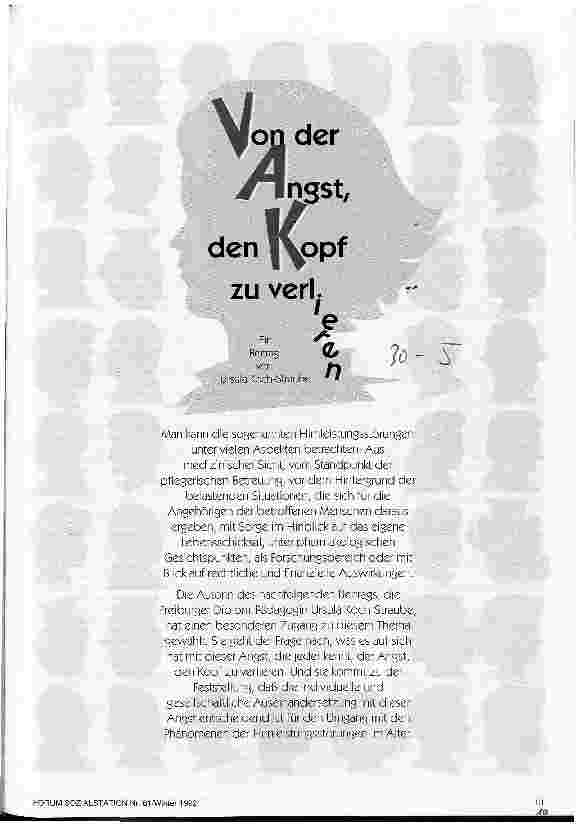 Vorschauseite 1: Von der Angst den Kopf zu verlieren