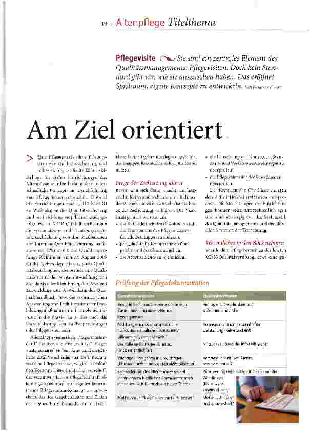 Vorschauseite 1: Am Ziel orientiert